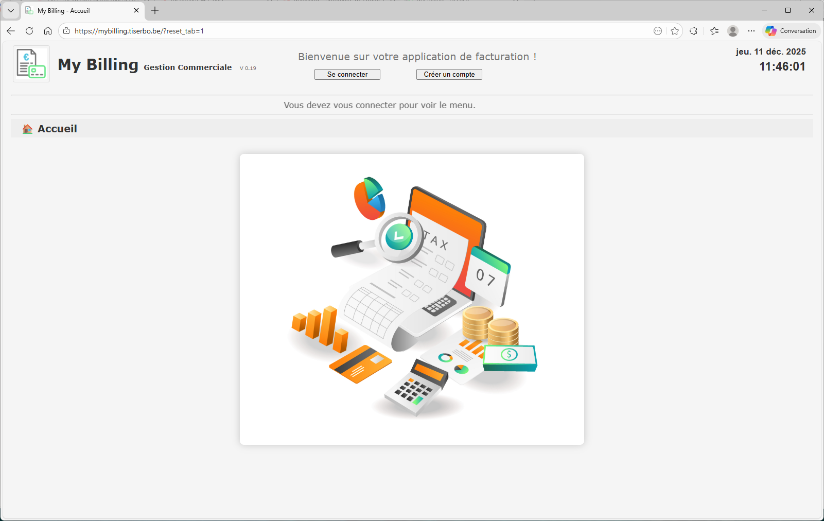 Accueil – page d’entrée