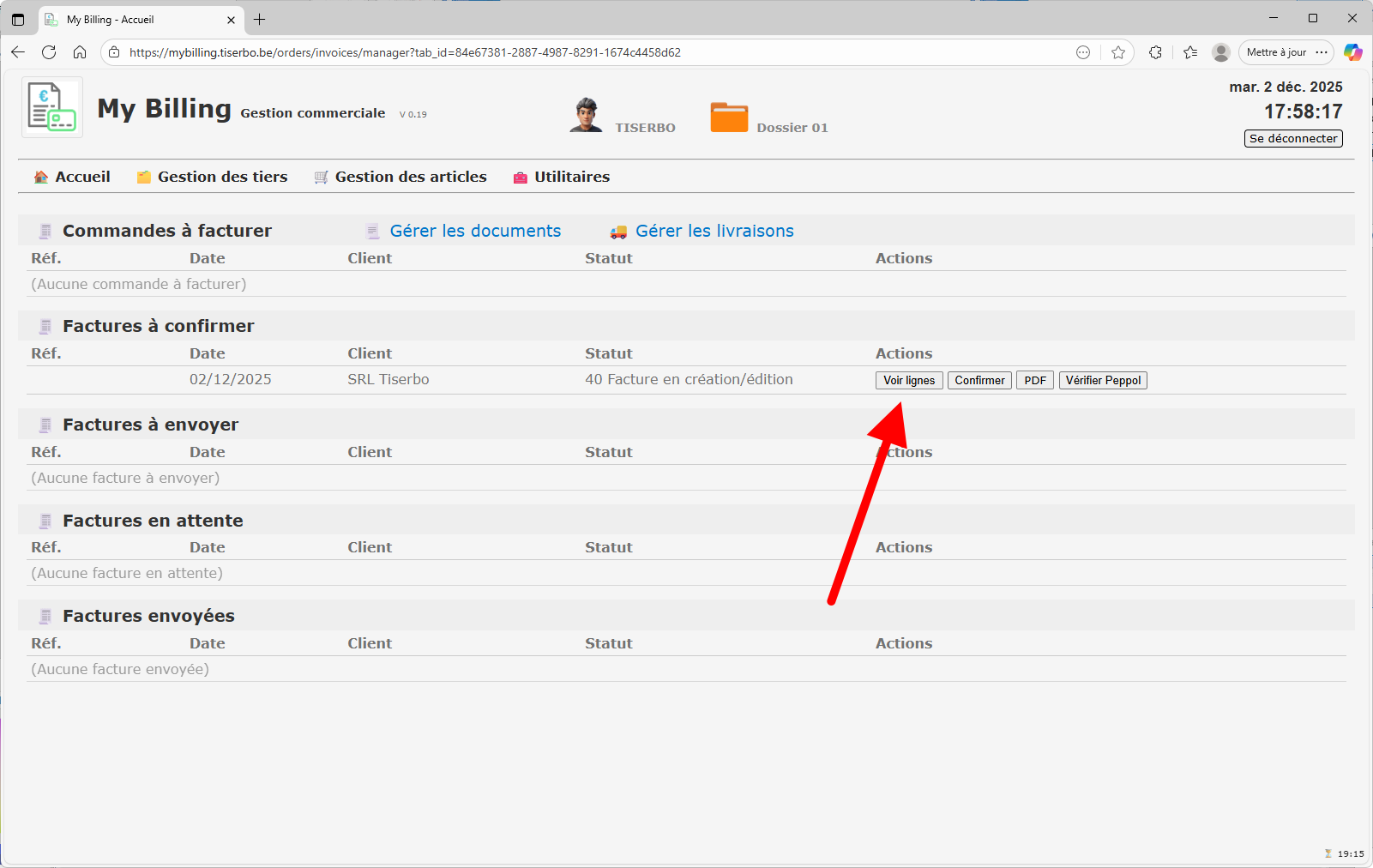 Message de confirmation Email envoyé avec succès